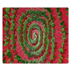 Red Green Swirl Twirl Colorful Double Sided Flano Blanket (small)  by Nexatart