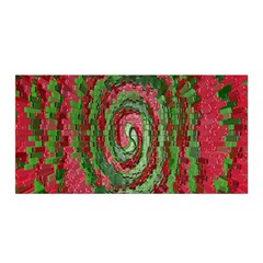 Red Green Swirl Twirl Colorful Satin Wrap by Nexatart