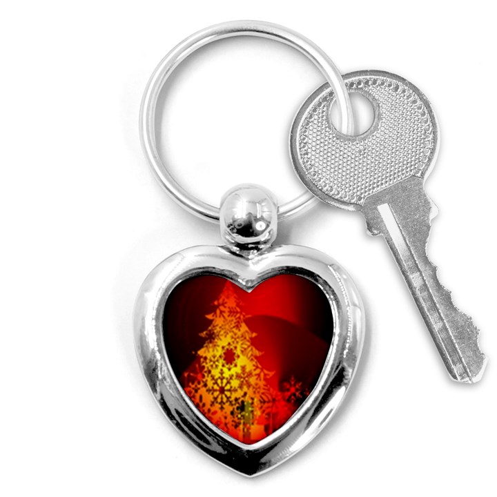 Red Silhouette Star Key Chains (Heart) 