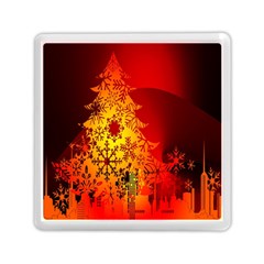 Red Silhouette Star Memory Card Reader (square)  by Nexatart