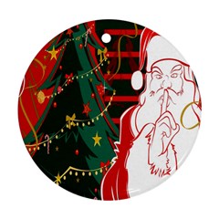 Santa Clause Xmas Ornament (round) by Nexatart