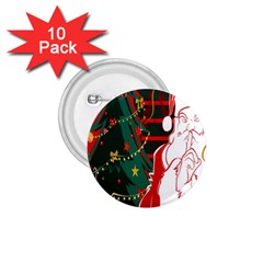 Santa Clause Xmas 1 75  Buttons (10 Pack) by Nexatart