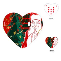 Santa Clause Xmas Playing Cards (heart)  by Nexatart