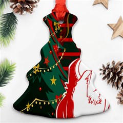 Santa Clause Xmas Christmas Tree Ornament (two Sides) by Nexatart