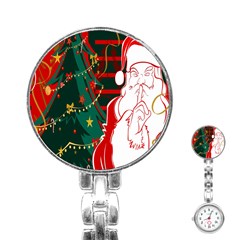 Santa Clause Xmas Stainless Steel Nurses Watch by Nexatart