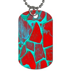 Red Marble Background Dog Tag (one Side) by Nexatart