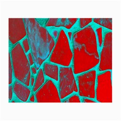 Red Marble Background Small Glasses Cloth by Nexatart