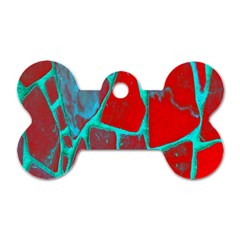 Red Marble Background Dog Tag Bone (one Side) by Nexatart