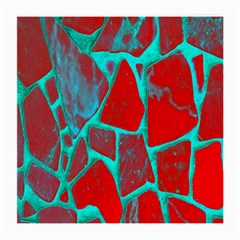 Red Marble Background Medium Glasses Cloth by Nexatart