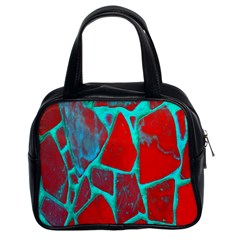 Red Marble Background Classic Handbags (2 Sides) by Nexatart