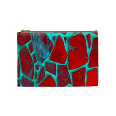 Red Marble Background Cosmetic Bag (medium)  by Nexatart