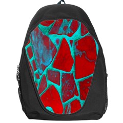 Red Marble Background Backpack Bag by Nexatart