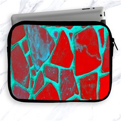 Red Marble Background Apple Ipad 2/3/4 Zipper Cases by Nexatart