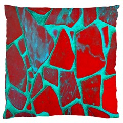 Red Marble Background Large Flano Cushion Case (one Side) by Nexatart