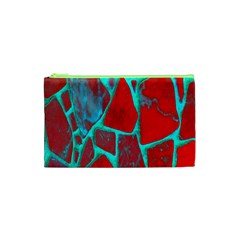 Red Marble Background Cosmetic Bag (xs) by Nexatart