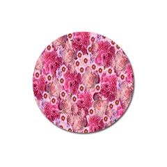 Roses Flowers Rose Blooms Nature Magnet 3  (round) by Nexatart