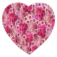 Roses Flowers Rose Blooms Nature Jigsaw Puzzle (heart) by Nexatart