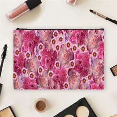 Roses Flowers Rose Blooms Nature Cosmetic Bag (large)  by Nexatart