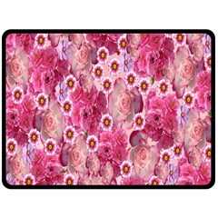 Roses Flowers Rose Blooms Nature Fleece Blanket (large)  by Nexatart