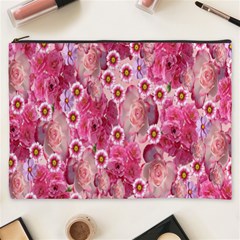 Roses Flowers Rose Blooms Nature Cosmetic Bag (xxxl)  by Nexatart