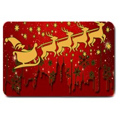 Santa Christmas Claus Winter Large Doormat  by Nexatart