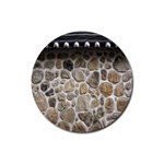 Roof Tile Damme Wall Stone Rubber Round Coaster (4 pack)  Front