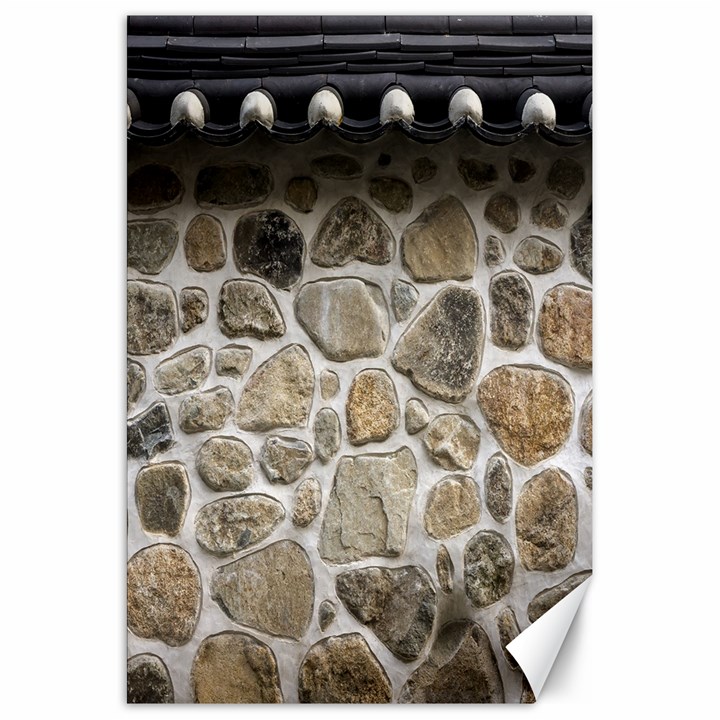 Roof Tile Damme Wall Stone Canvas 20  x 30  