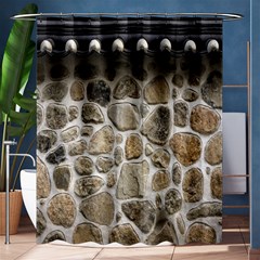 Roof Tile Damme Wall Stone Shower Curtain 60  X 72  (medium)  by Nexatart