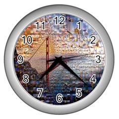 San Francisco Wall Clocks (silver)  by Nexatart