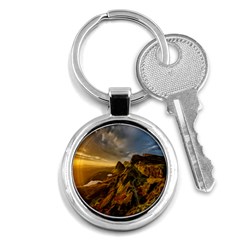 Scotland Landscape Scenic Mountains Key Chains (round)  by Nexatart