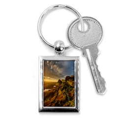 Scotland Landscape Scenic Mountains Key Chains (rectangle)  by Nexatart