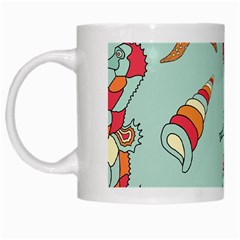 Seahorse Seashell Starfish Shell White Mugs by Nexatart