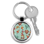 Seahorse Seashell Starfish Shell Key Chains (Round)  Front