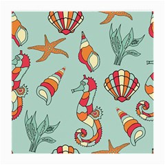 Seahorse Seashell Starfish Shell Medium Glasses Cloth by Nexatart