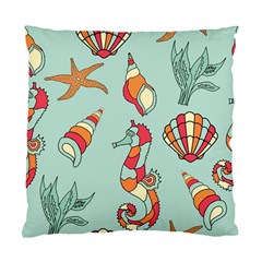 Seahorse Seashell Starfish Shell Standard Cushion Case (two Sides) by Nexatart