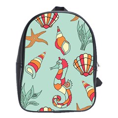 Seahorse Seashell Starfish Shell School Bags(large)  by Nexatart