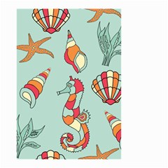 Seahorse Seashell Starfish Shell Small Garden Flag (two Sides) by Nexatart