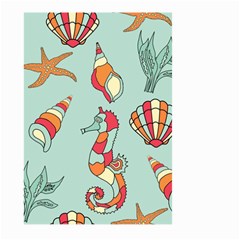 Seahorse Seashell Starfish Shell Large Garden Flag (two Sides) by Nexatart