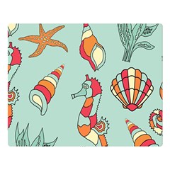 Seahorse Seashell Starfish Shell Double Sided Flano Blanket (large)  by Nexatart