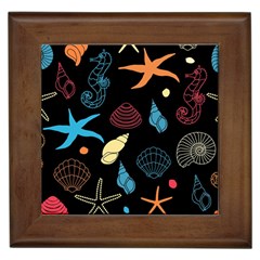 Seahorse Starfish Seashell Shell Framed Tiles