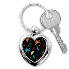 Seahorse Starfish Seashell Shell Key Chains (Heart) 