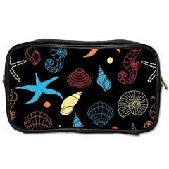 Seahorse Starfish Seashell Shell Toiletries Bags 2-side by Nexatart