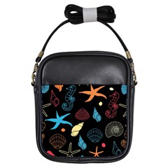 Seahorse Starfish Seashell Shell Girls Sling Bags