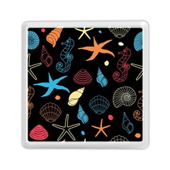 Seahorse Starfish Seashell Shell Memory Card Reader (square)  by Nexatart