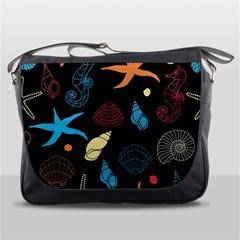 Seahorse Starfish Seashell Shell Messenger Bags by Nexatart