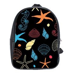 Seahorse Starfish Seashell Shell School Bags (xl)  by Nexatart