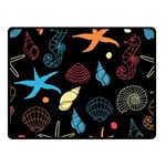 Seahorse Starfish Seashell Shell Double Sided Fleece Blanket (Small)  45 x34  Blanket Front