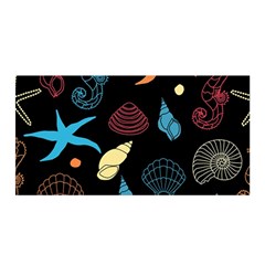 Seahorse Starfish Seashell Shell Satin Wrap