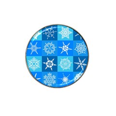 Seamless Blue Snowflake Pattern Hat Clip Ball Marker (10 Pack) by Nexatart