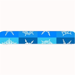 Seamless Blue Snowflake Pattern Small Bar Mats by Nexatart